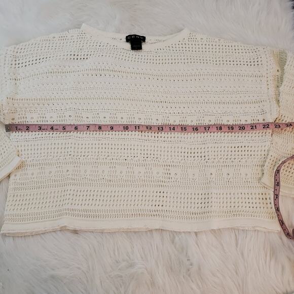 Cotton Emporium Large Boat Neck Pointelle Sweater $58 - Picture 6 of 7